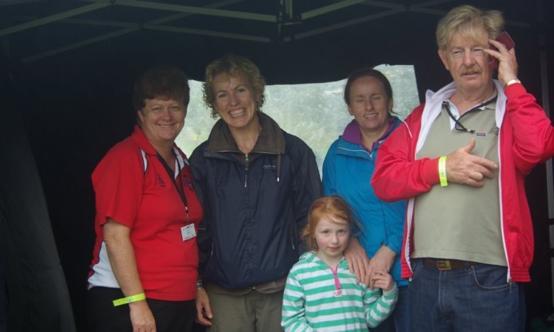 Team managers and family members at National Athletics Finals (Athlone, August 2013)