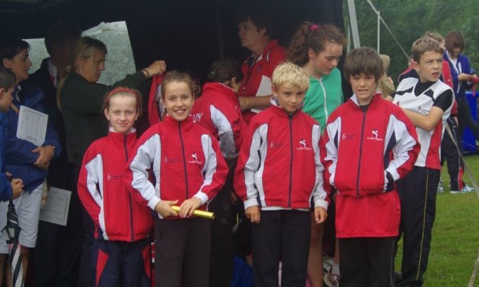 Getting ready to compete at National Athletics Finals (Athlone, August 2013)